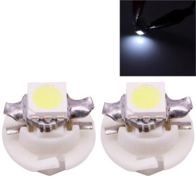 2 PCS B8.4 White Light 0.2W 12LM 1 LED SMD 5050 LED Instrument Light Bulb Dashboard Light for Vehicles, DC 12V