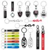 ZEJP2 Porte-clés de luxe en métal/cuir avec logo de voiture Porte-clés Porte-clés Accessoires Auto Pour Pour KN GT-Line Sportage Ceed Rio Picanto