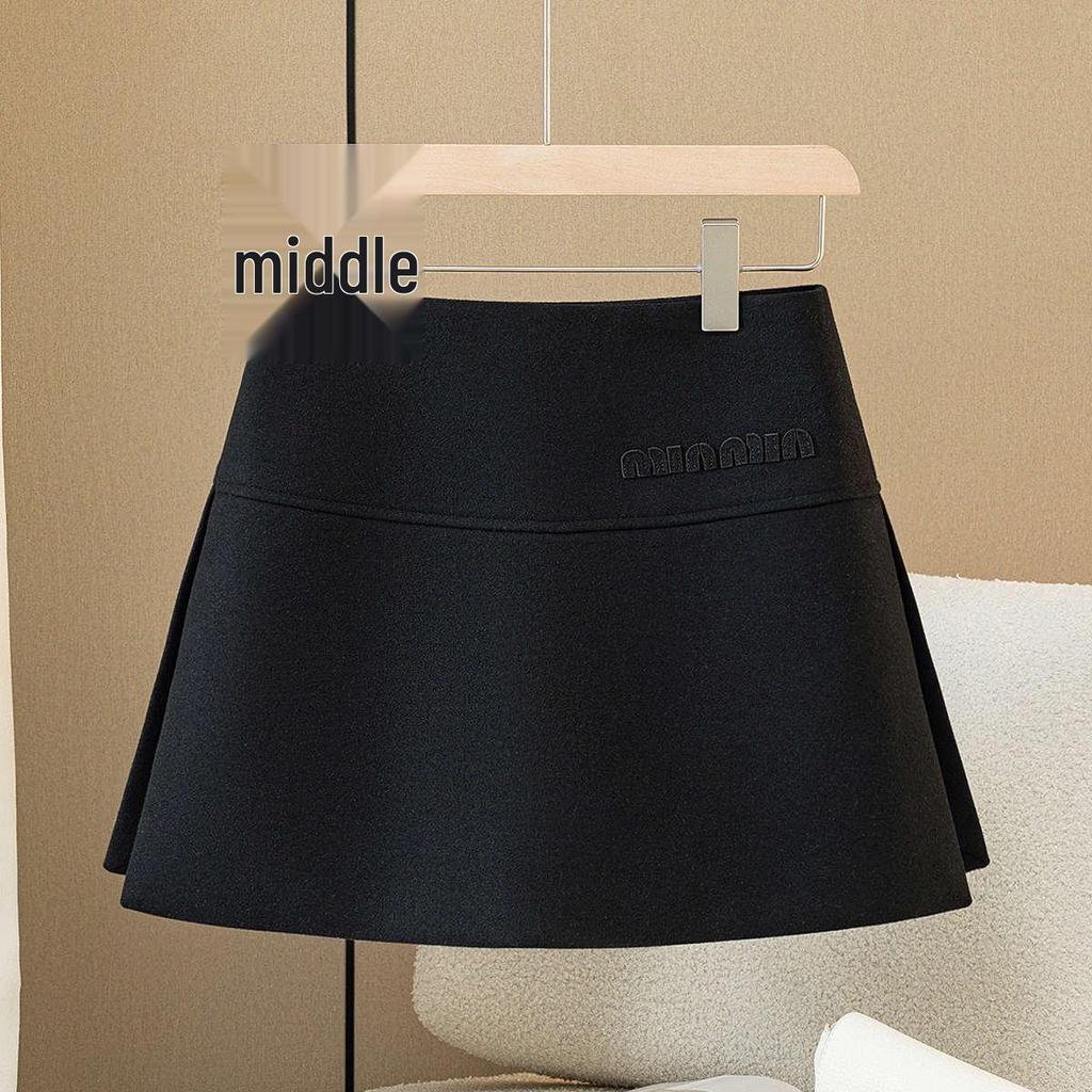 2025 Autumn/Winter High Waist Stretch Woolen Skirt Shorts for Adults