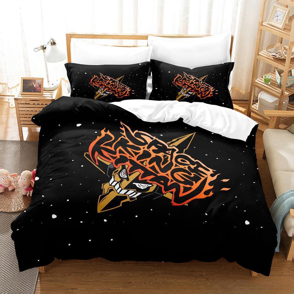 Tengen Toppa Gurren Lagann Bedding Set Single Twin Full Queen King Size Bed Set Adult Kid Bedroom Duvetcover Sets 3D Print Anime