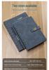 A5 Leather Business Notebook with Logo Printing, Thick Ring Binder & Buckle Closure - Perfect for Office Notes
