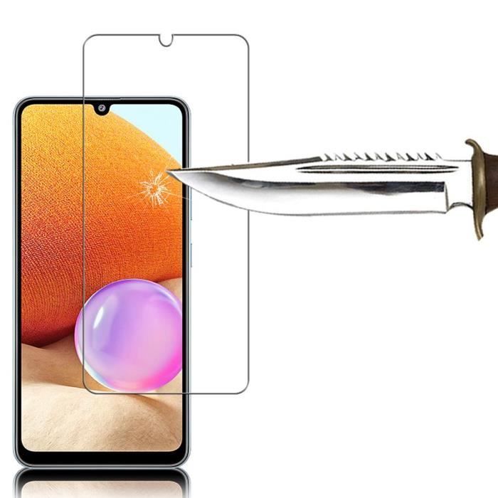 Film de protection - VCOMP - Samsung Galaxy A32 - Pack de 2 - Verre Trempé - Résistant aux rayures