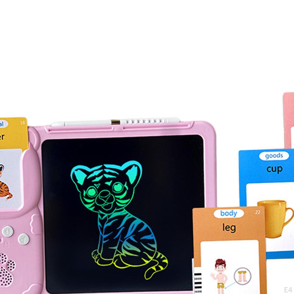 2 in 1 Talking Flash Cards Writing Tablet with Drawing Pad Early Educational Device Learning Toys