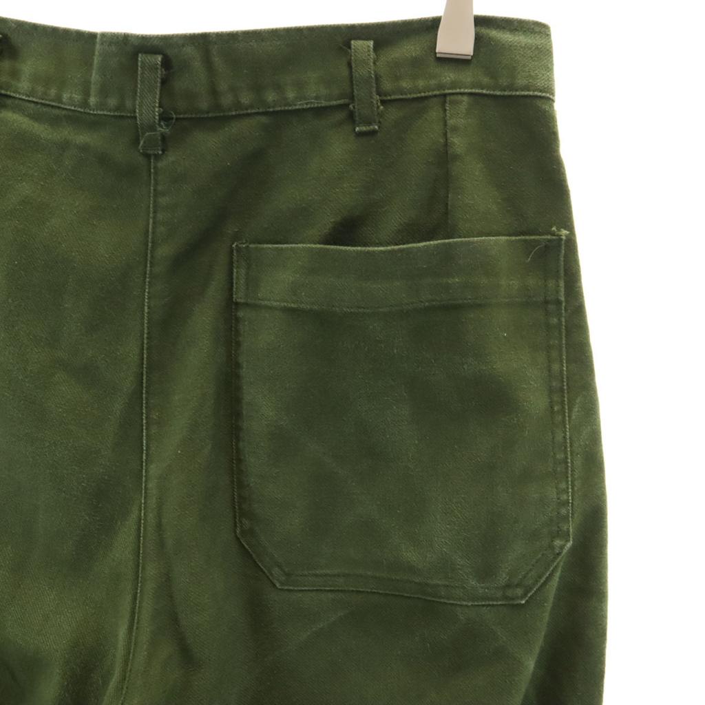 SWEDENISH ARMY 80s vintage utility Pants C146 khaki military Men's Used