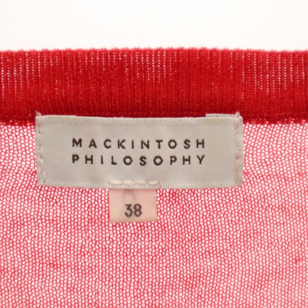 MACKINTOSH PHILOSOPHY Long Sleeve Knit Cardigan 38 Red Women Used