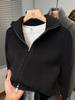 Men's Double Zipper High Neck Cardigan Knit Sweater - Autumn/Winter 2025 Trendy Casual Outerwear