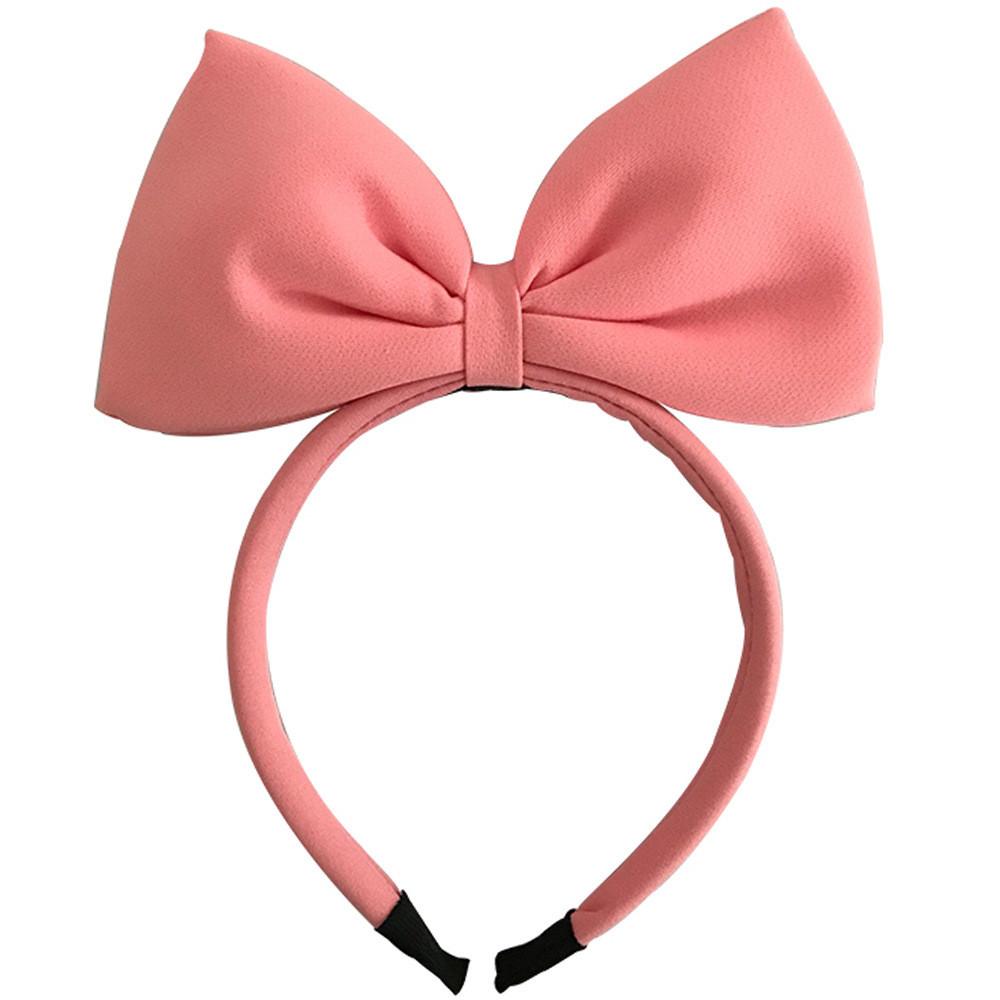 Childrens Hairband With Handmade Black Butterfly Knot For Party And Performance розовый