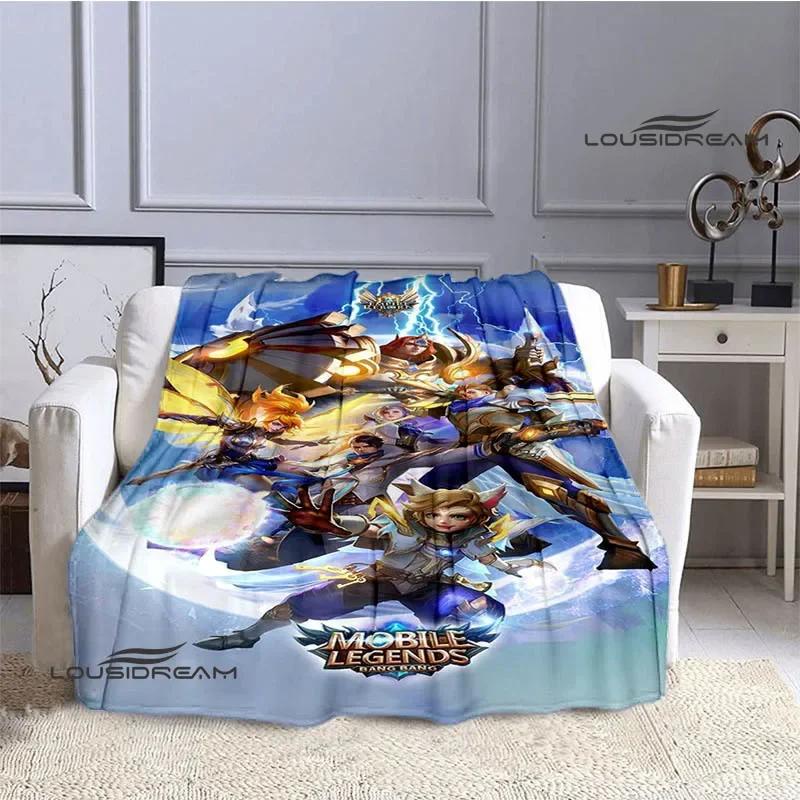 Mobile Legends Bang Bang Cartoon Printed Blankets Fashion Warm Flange Blanket Home Travel Blanket Bed Linings Birthday Gift
