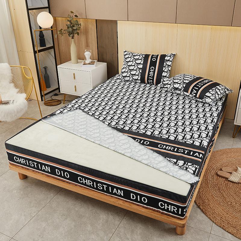 

Шестисторонний все включено закрытый водонепроницаемый чехол для матраса с застежкой-молнией пыленепроницаемый антиклещевой простыня на резинке покрывала индивидуальные 2xPillowcase 48x74cm