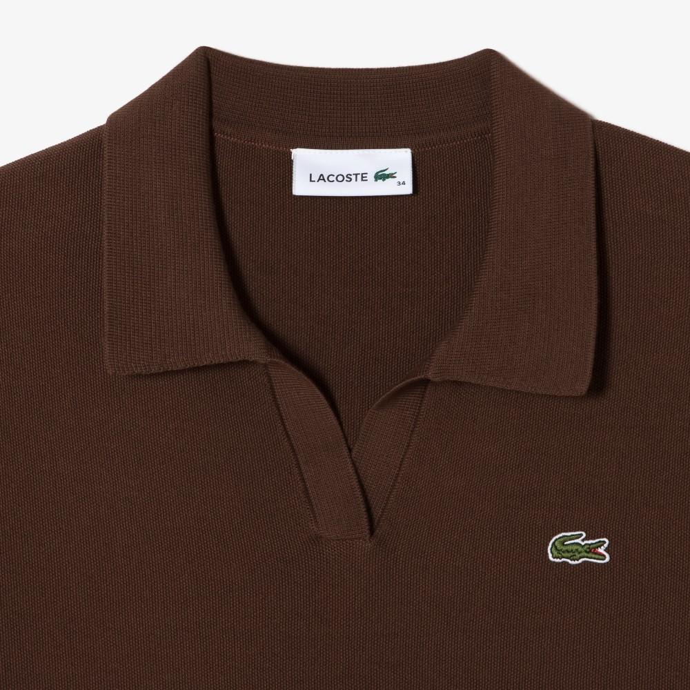 Lacoste Women's Open Collar Pique Sweater Polo Shirt PF300E-56GLFA