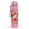 1PC Floral Swallow Bird Art 750ml Color Plastic Sports Water Bottle Leakproof Flip Straw Lid Suitable for Sports Office Home Use