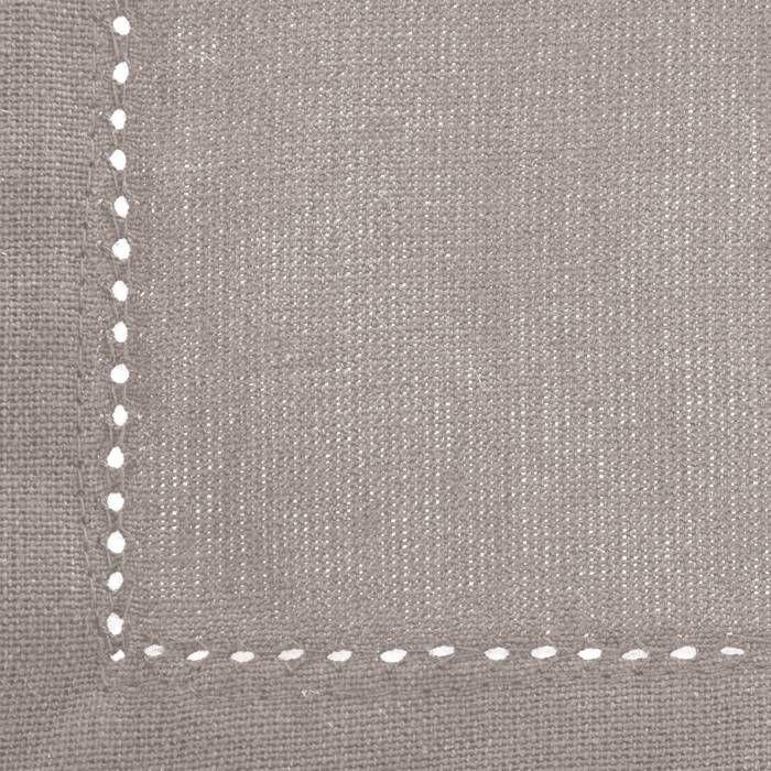 Lot de 4 serviettes de table "Chambray" gris souris 40x40cm - Atmosphera createur d'interieur