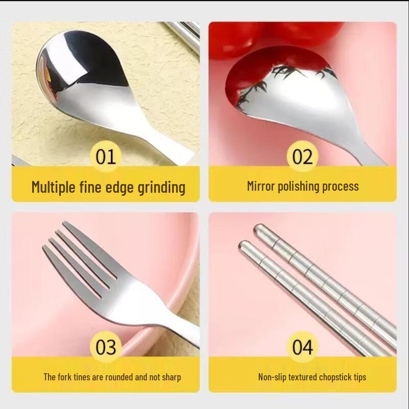 Ruhan Portable Stainless Steel Cutlery Set