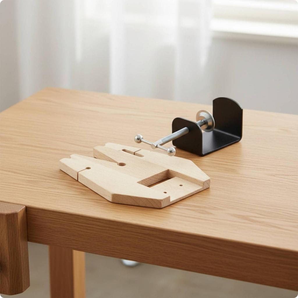 Wooden Jewelry Clamp Sturdy Clamping Block Adjustable for Jewelers