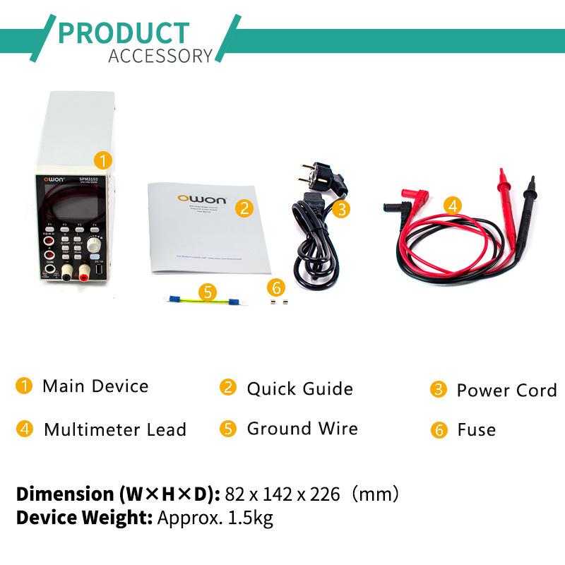 OWON Lili Pu SPM Series Programmable DC Power Supply & 4.5-Digit Multimeter (Models: 3051, 3103, 6103)