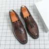 Men's shoes large size fringed leather shoes men's four seasons new foot cover business dress business leather shoes