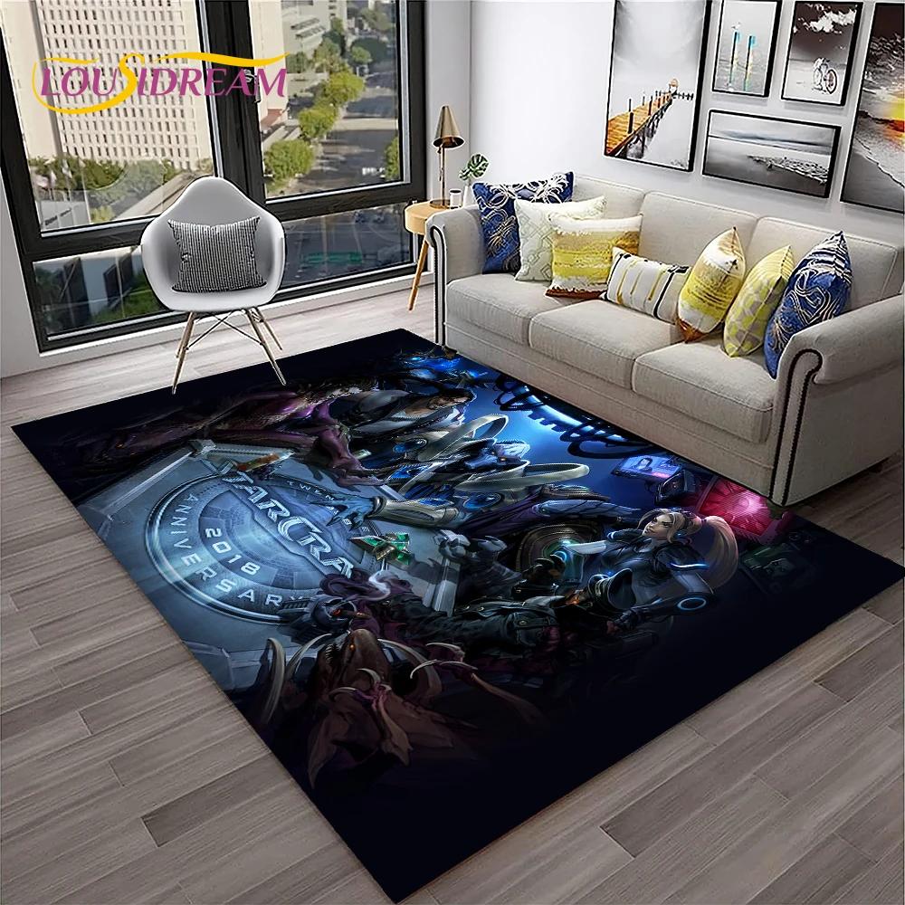 StarCraft Game Retro 3D Gamer Carpet Rug for Home Living Room Bedroom Sofa Doormat Decor,kids Play Area Rug Non-slip Floor Mat