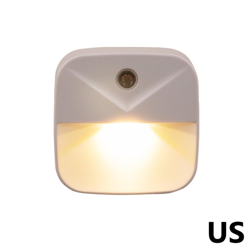 Mini Cute Wall Plug-in LED Night Light Auto Sensor Bedside Lamp For Bedroom Kid's Room Hallway Corridor Stairs EU/US 110V 220V