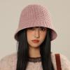 New Knitted Bucket Hat Women's Autumn and Winter Fashion Versatile Face Small Wool Hat Internet Celebrity Visor Basin Hat