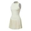 Womens Athletic Tennis Dress With Half-Zip Sleeveless Design Quick-Dry Stretch Skirt Running Yoga Fitness Outdoor Workout