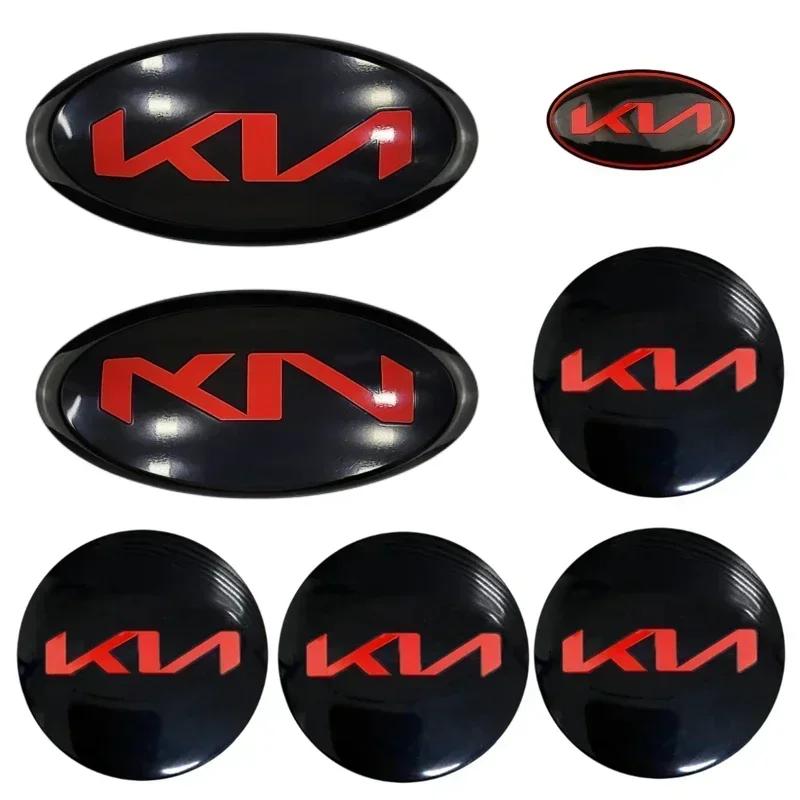 2026 Hot Car Sticker Car Front Emblem Rear Trunk Badge Steering Wheel Sticker for KIA K2 K3 K5 Picanto Rio Ceed Sportage Cerato