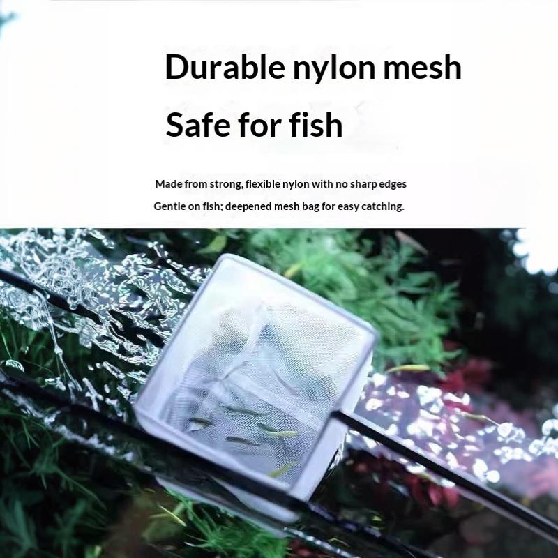 Rete per Pesci da Acquario in Acciaio Inossidabile con Manico Telescopico Rete Fine Morbida 3D Per la Manutenzione dell'Acquario Cattura di Pesci Piccoli
