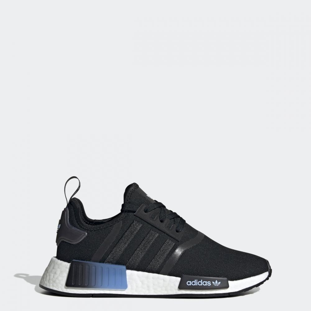 

adidas Женские кроссовки adidas NMD R1 core black Cloud White Blue Dawn