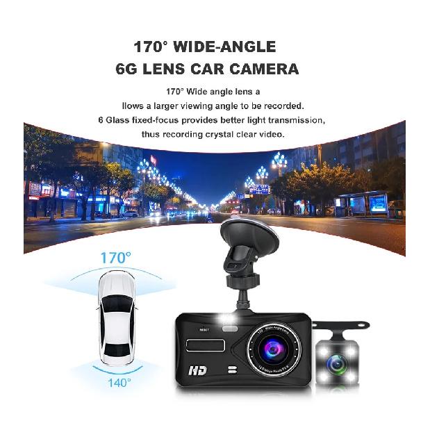 Dashcam 24H Touch Night Vision FULL HD 1080P Front And Rear Camera 4.0 Inch CAR DVR Mirror Digital Video Recorder Dvr Black Box