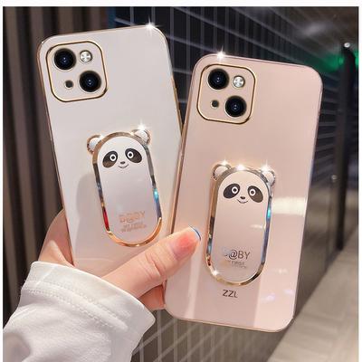 Anwendbar auf Apple 15 Handyhülle Galvanisierte Bärenhalterung IPhone 16 Schutzhülle 13 Weich 14 Proma