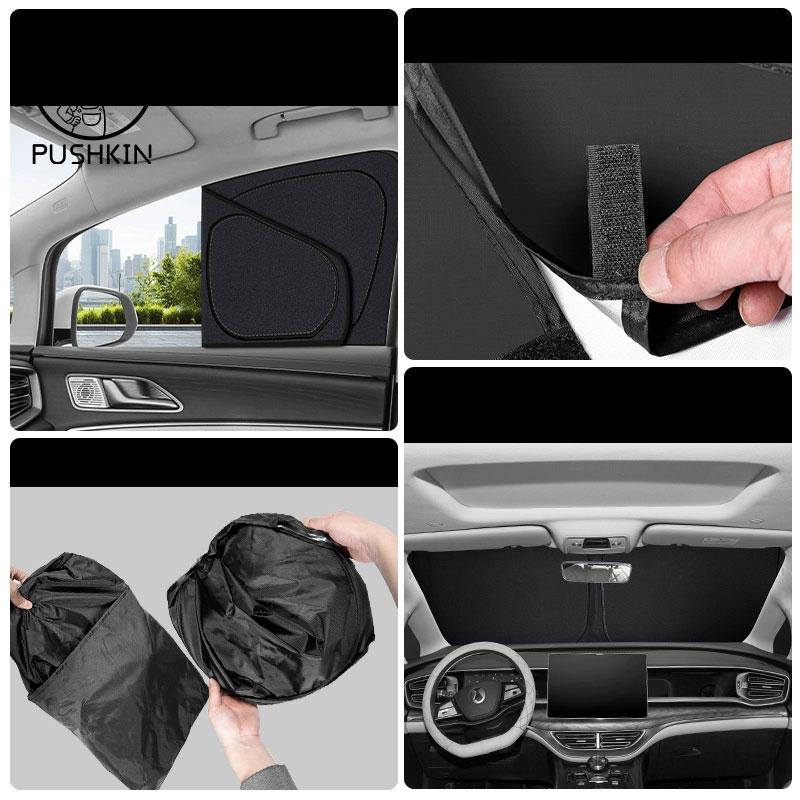 For BYD Denza D9 2024 2025 Full Black Car Sunshade Side Window Privacy Curtains Front Rear Sunscreen Heat Insulation Sunshield