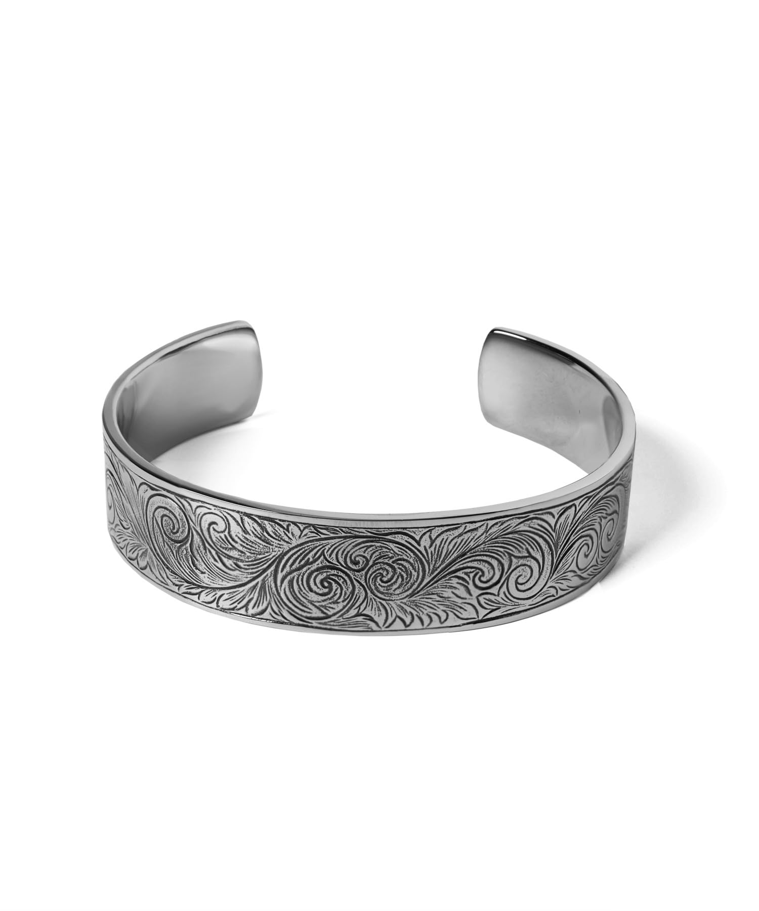 

LION HEART Bangle LH-1 HAWAIIAN Wide Bangle / Surgical Stainless Steel 316L (Hypoallergenic) (Includes Pouch) Directly from the Manufacturer, Silver