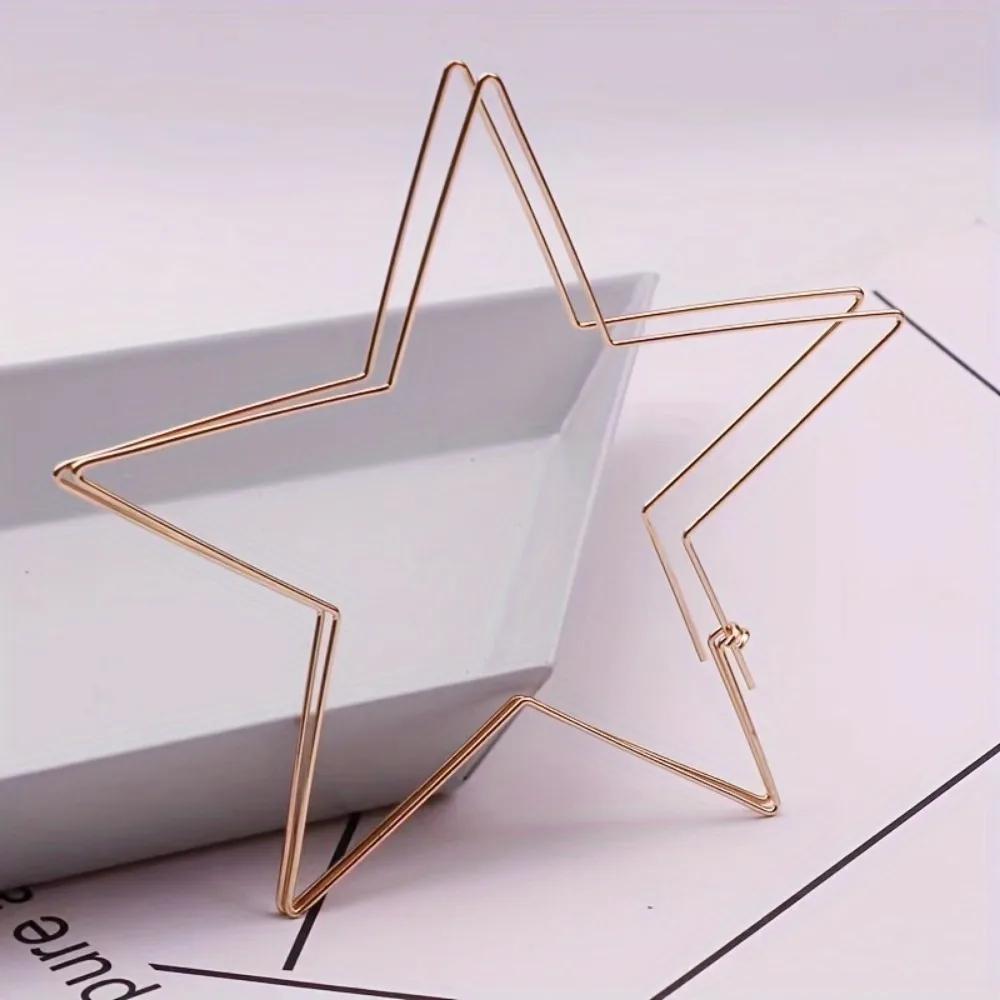 Fashion Bold & Stylish Hollow Star Geometric Earrings Accessory