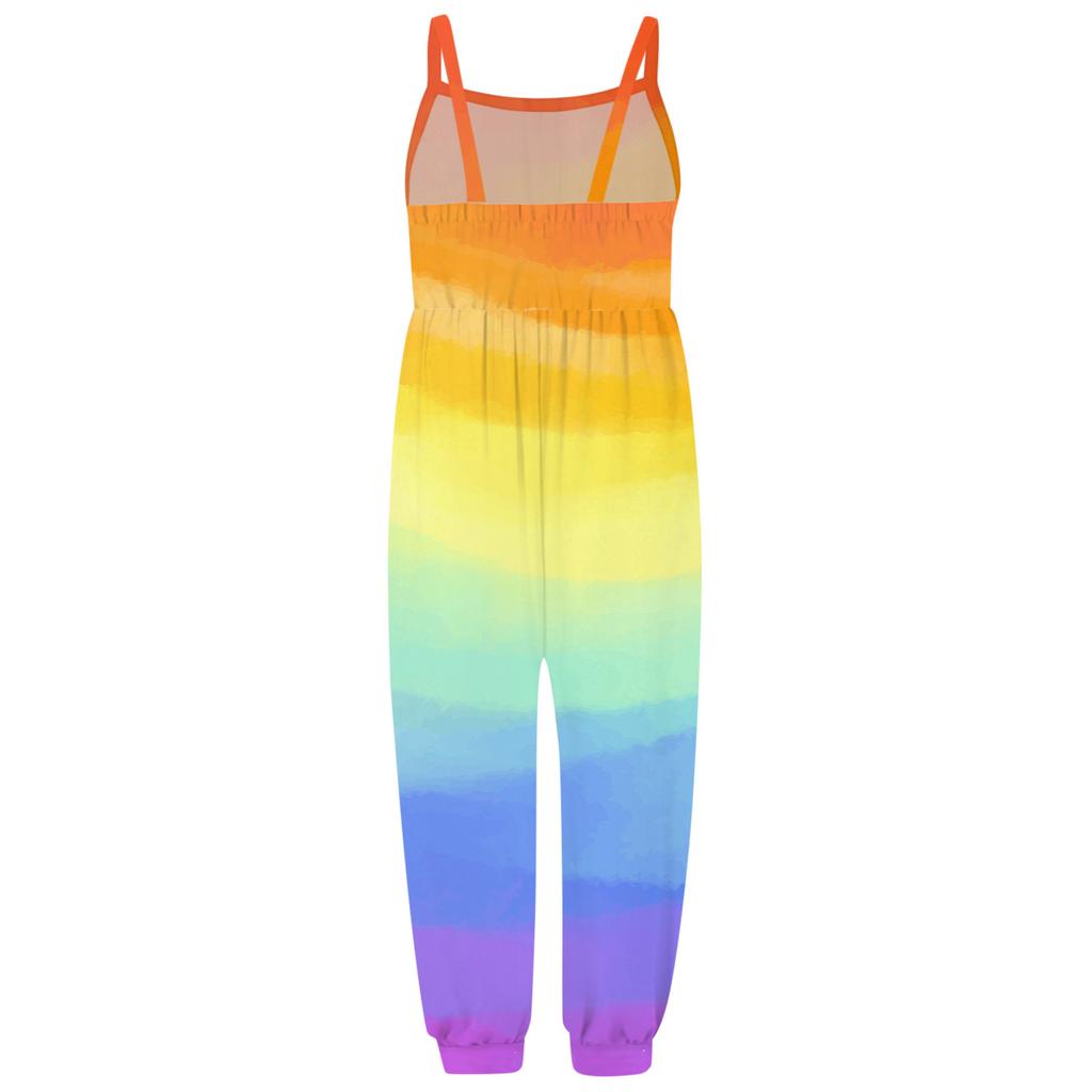 Småbarn Jenter Baby Barn Jumpsuit Tie-dye Strap Romper Sommer antrekk