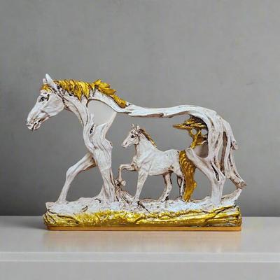 Estatua de Caballo Buena Suerte Vastu Adorno Ídolo para Regalar y Decoración para Sala de Estar en Casa, Mesa de Oficina, Escritorio, Decoración y Regalos, 12x8 pulgadas