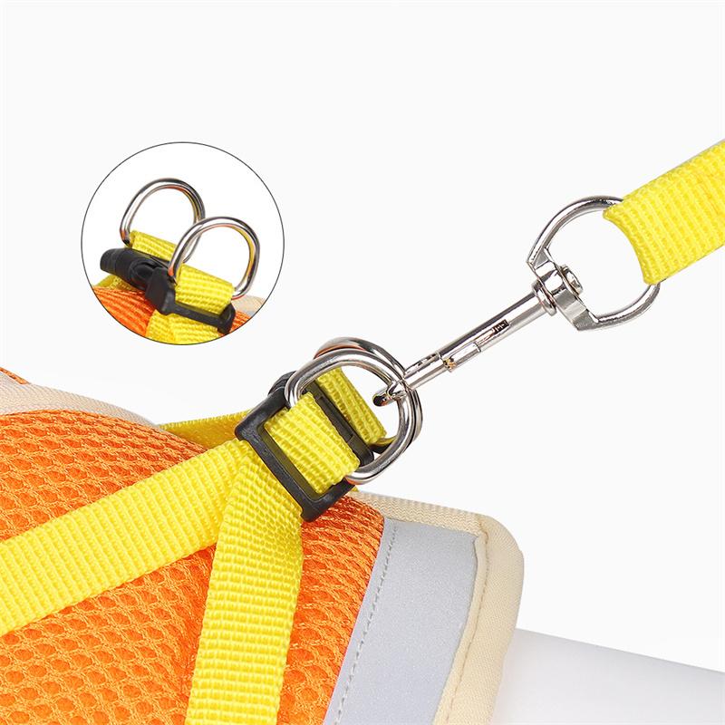 Breathable Reflective Pet Leash Vest Chest Strap Escape-Proof Pet Harness for Dogs & Cats - Full Mesh Breathable Adjustable Vest (4 Colors)