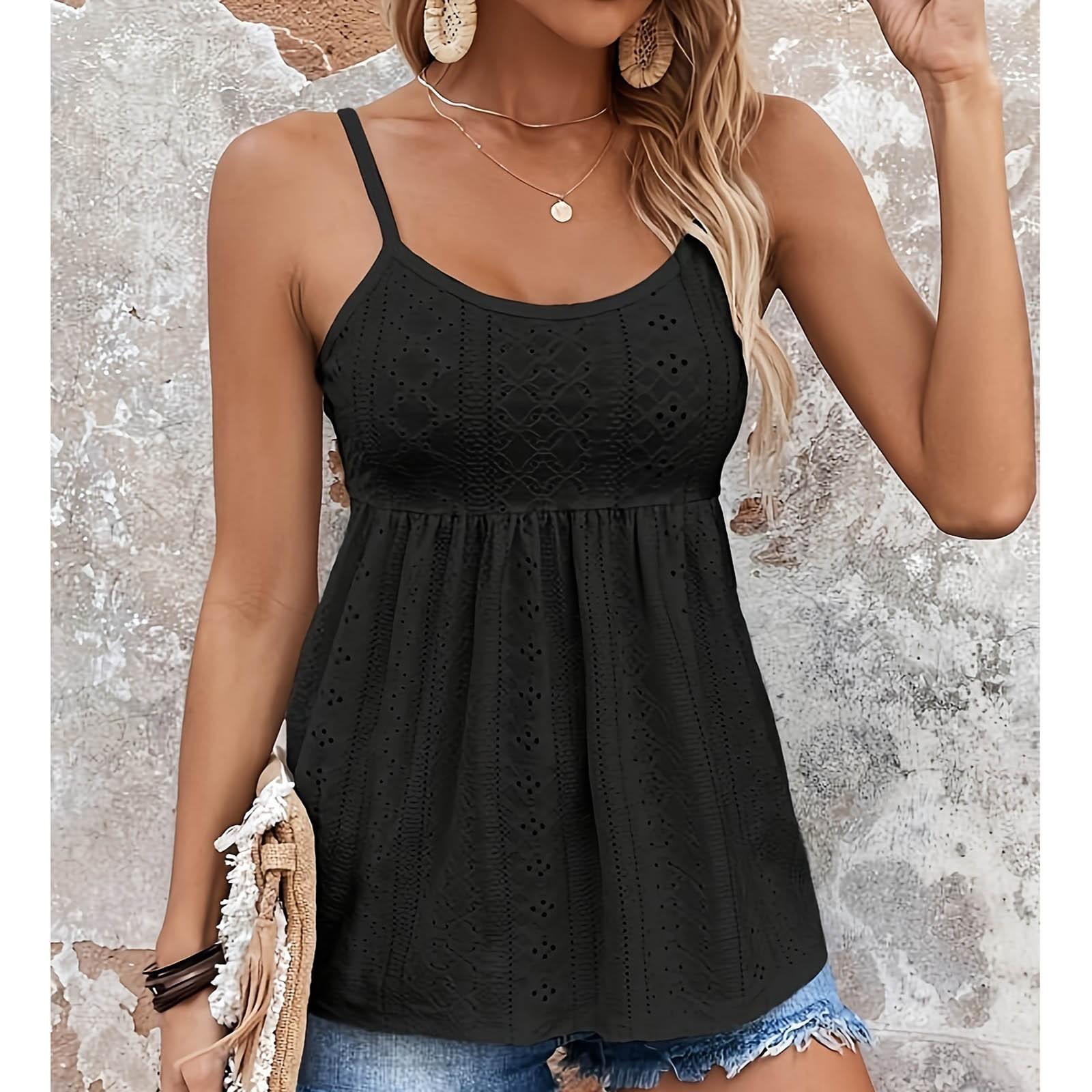 

Women s Casual Sleeveless Solid Color Patchwork Camisole Top Patchwork Camisole Top XS чёрный