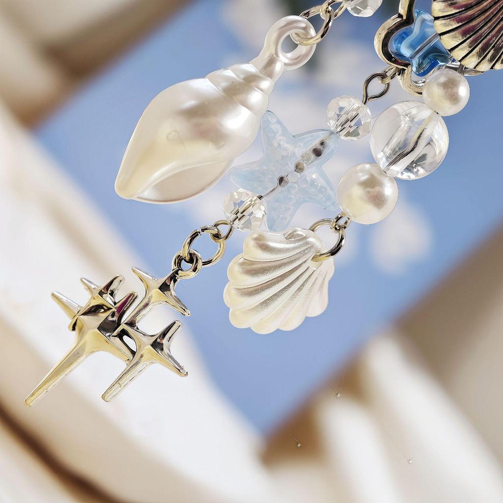 American Style Y2K Ocean Series Keychain: Star Buckle Pendant, Phone Strap, Bag Charm & DIY Ornament