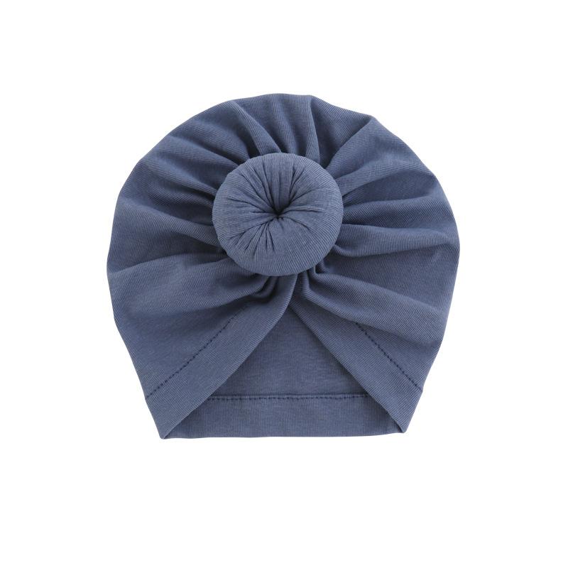 Infant Turban Baby Hat Solid Cotton Headwraps for Newborn Baby Girl Boy Cap Kids Donut Knot Beanies Bonnet Hair Accessories