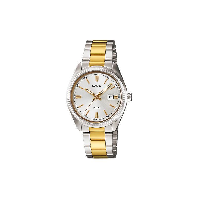 

Casio 50 meters waterproof, couple model, quartz movement, stainless steel strap, Japanese and Korean watch, same style for men and LTP-1302SG-7AV белый