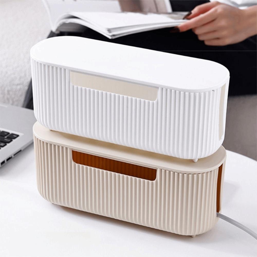 Dustproof Power Strip Storage Box With Lid Power Strip Organizer Wire Management Case Home