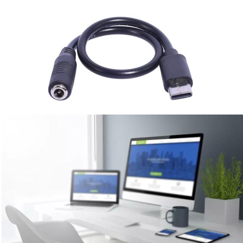 Typ-C-zu-3,5x1,35mm-Stecker & Buchse Stromanschluss-Verlängerungskabel Ladekabel Ladeadapterkabel für Smartphones Tablets