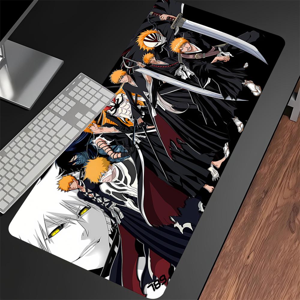 White Mouse Pad Anime Large Mousepad Bleach Manga Panel Laptop Office Rubber Soft Table Mat Pc Keyboard Gaming Non-Slip Carpet