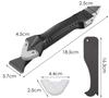 9 Pcs 3 In 1 Silicone Caulking Tools, Sealant Finishing Tool Grout Scraper Silicone Remover