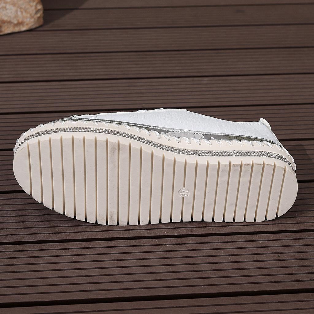 Plus Size Casual Shoe Women's New Flat Round Toe Lace-up Color-blocking Fashion Single Shoe Women for Fall 2025