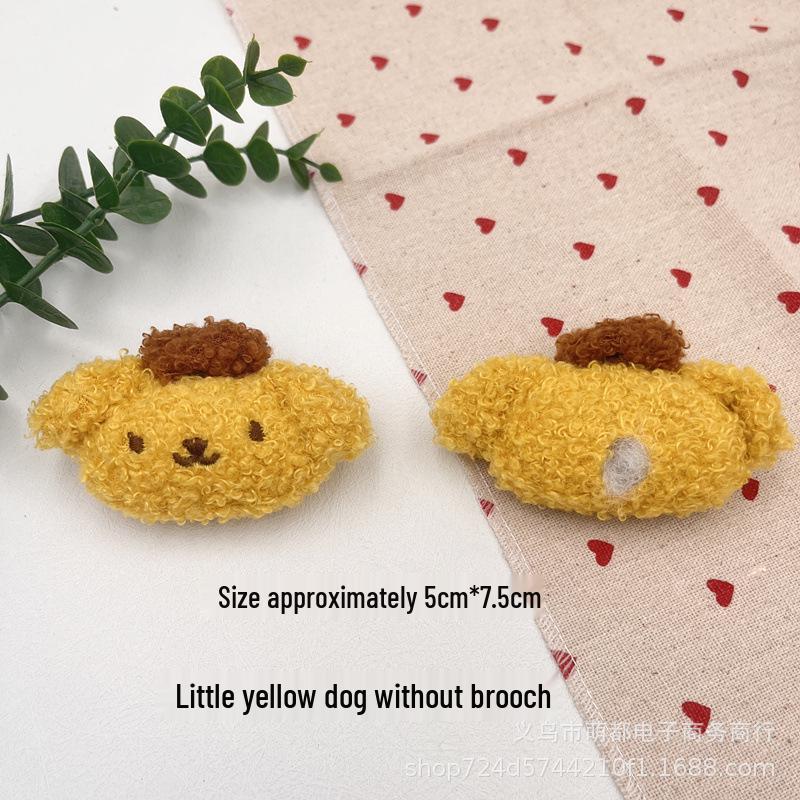 Cozy Cartoon Teddy Fleece Brooch & Scarf Accessories Set for Autumn/Winter