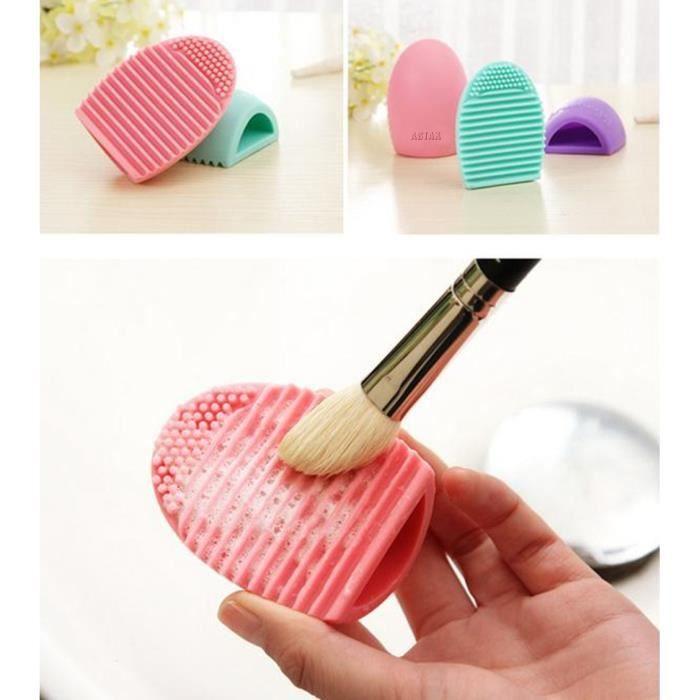 Nettoyant pinceau de maquillage - ASTAK - 2PCS - Silicone - Couleurs variées - Taille 5x7x3cm