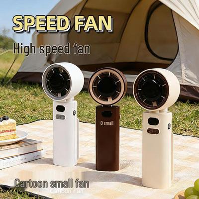 Portable Handheld Mini Fan: USB Rechargeable, Foldable, High-Speed Turbine for Office and Outdoor Use