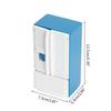 2.87x2.1x5.4in Mini Double Door Refrigerator Decor Girls Decorative Ornaments Toy Portable Exquisite Appearance Supplies