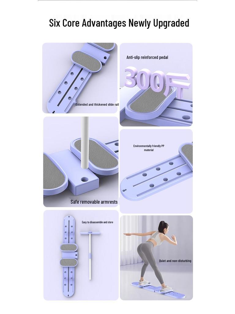 Split-Type Ski Machine & Leg Slimmer: Pelvic Floor Trainer and Ab Board for Home Fitness