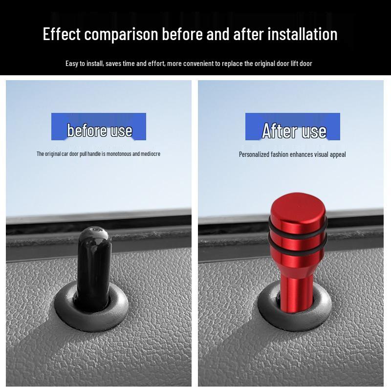 Aluminum Alloy Car Door Handle Lock Button and Safety Buckle Pin